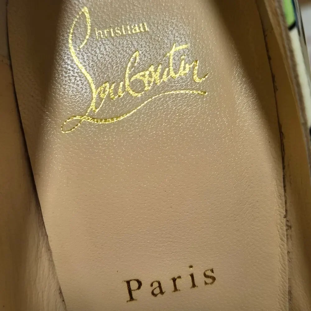 Christian Louboutin So Kate Graffiti Art Patent Leather 120 Heel Pumps